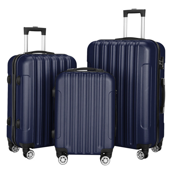 Vertical 3-in-1 Spinner Wheel With Handle Trolley Case 20in 24in 28in ABS Aluminum Alloy Trolley Classic Color - Navy Blue - MYN2O.COM  - null - travel bags - product_vendor - #product_price
