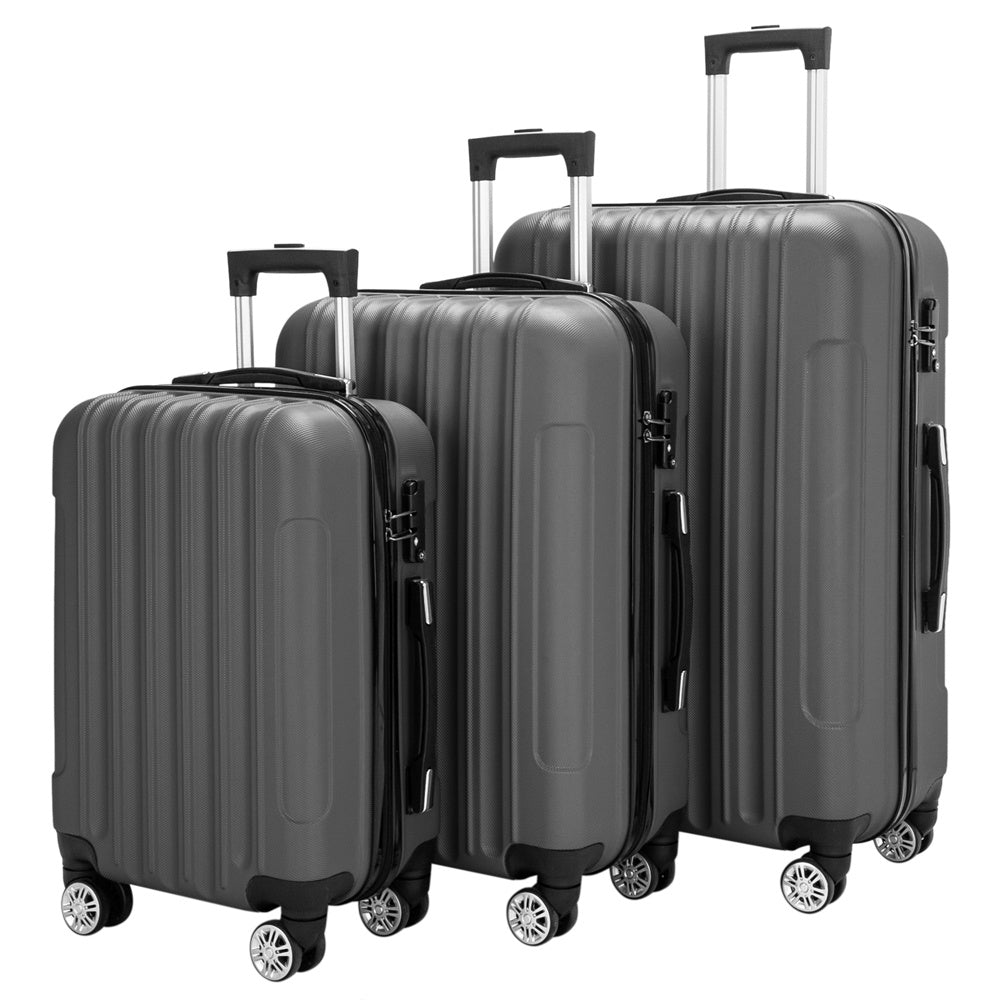 Vertical 3-in-1 Swivel Wheel With Handle Trolley Case 20in 24in 28in ABS Aluminum Alloy Trolley Classic Color - Dark Gray - MYN2O.COM  - null - travel bags - product_vendor - #product_price