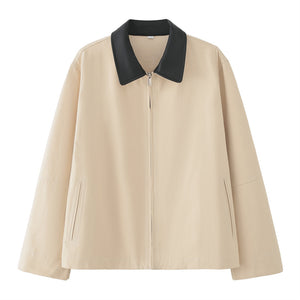 Women's Fashionable Casual Jacket With Lapel Collar