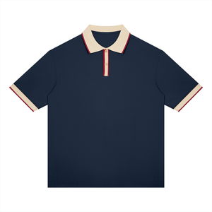 Unisex Color Block Polo Shirt