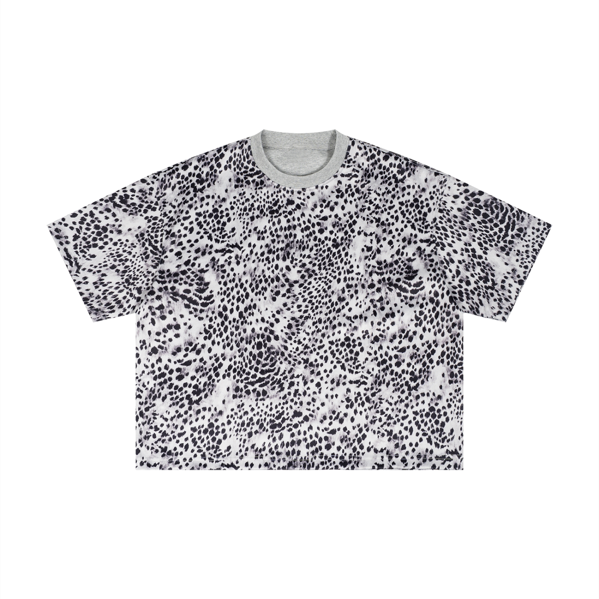 Unisex Leopard Print Boxy T-Shirt – Oversized Premium Streetwear Tee