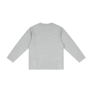 Kids' Drop Shoulder Long Sleeve T-Shirt – Oversized Cotton Casual Tee