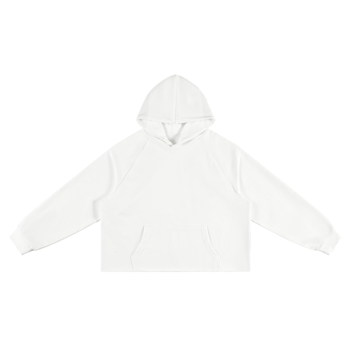 Unisex Vintage Wash Raw Edge Boxy Hoodie