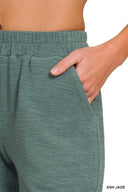 Zenana cotton slub short pants with adjustable drawstring – lightweight casual wear – MYN2O