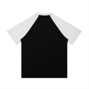 Contrast Raglan Sleeve Mesh T-Shirt