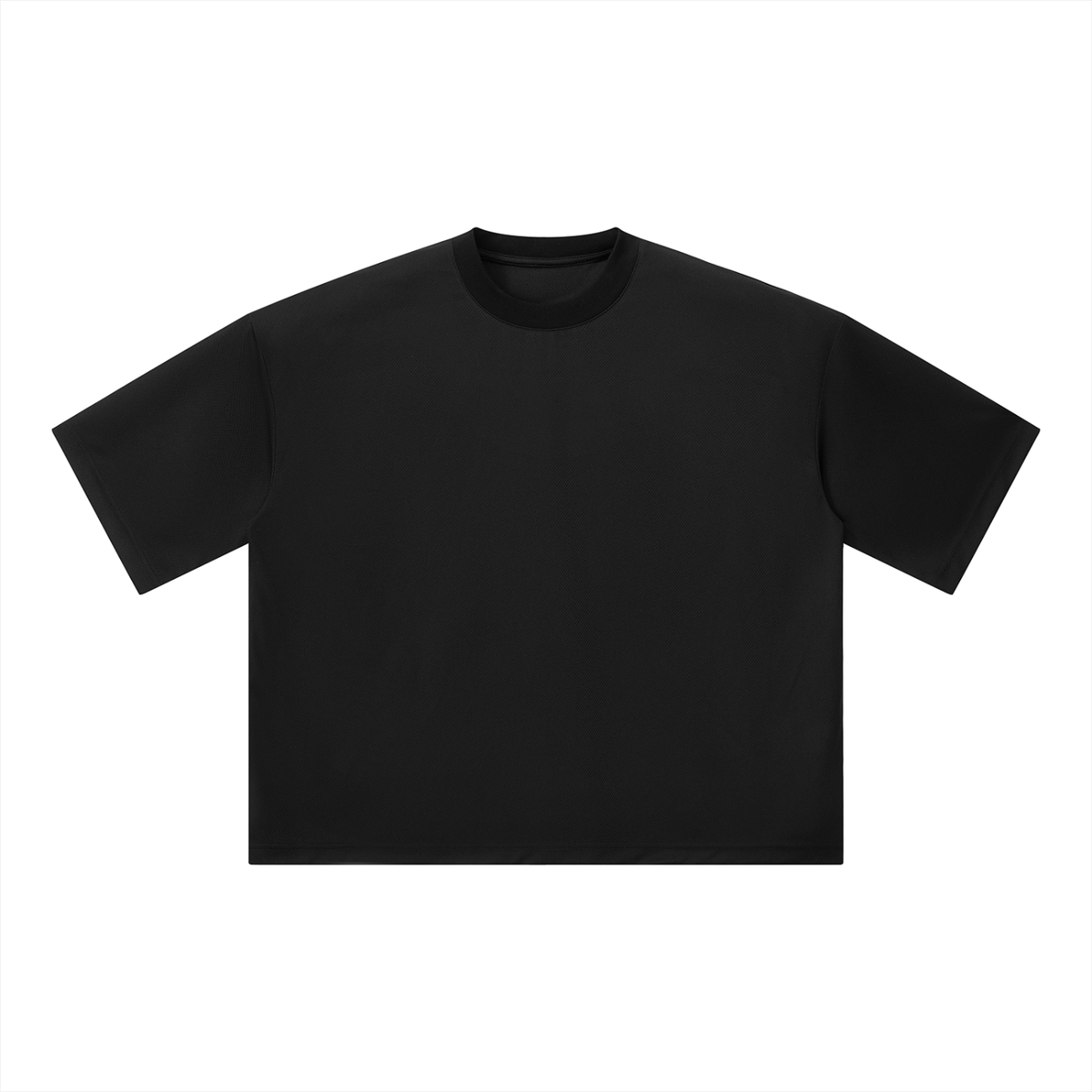 Unisex Boxy Mesh Crewneck T-Shirt – Oversized Breathable Streetwear Tee