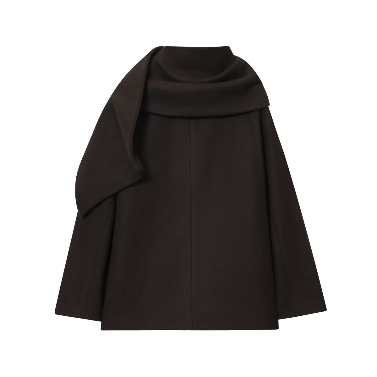 Autumn New Style European And American-Style Scarf Coat British-Style Navy Coat