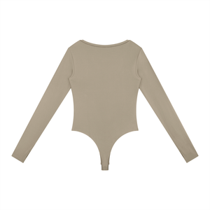 Women's Long Sleeve Performance Yoga Bodysuit – Sculpting Activewear One-Piece