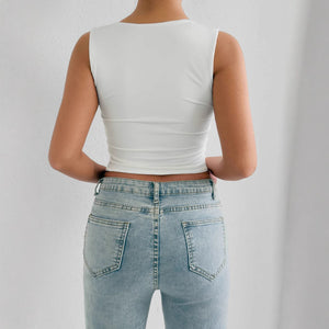 Women's Fashion Solid Color Versatile Top