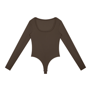 Women's Long Sleeve Performance Yoga Bodysuit – Sculpting Activewear One-Piece
