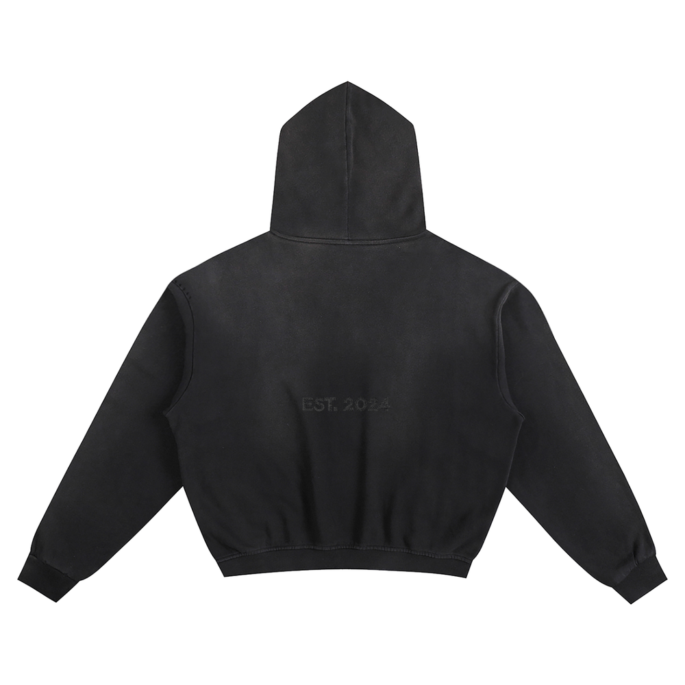 Men's Sunfade Boxy Hoodie – 100% Cotton Heavyweight Streetwear