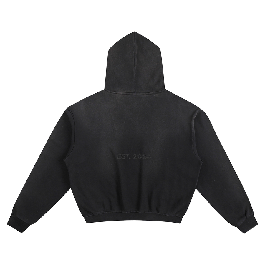 Men's Sunfade Boxy Hoodie – 100% Cotton Heavyweight Streetwear alternate view