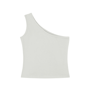 Women's One Shoulder Crop T-Shirt – Slim Fit Trendy Casual Top