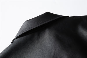 Casual Matte PU Leather Jacket Men's Coat