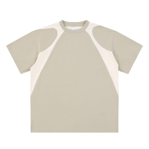 Contrast Panel Cotton T-Shirt