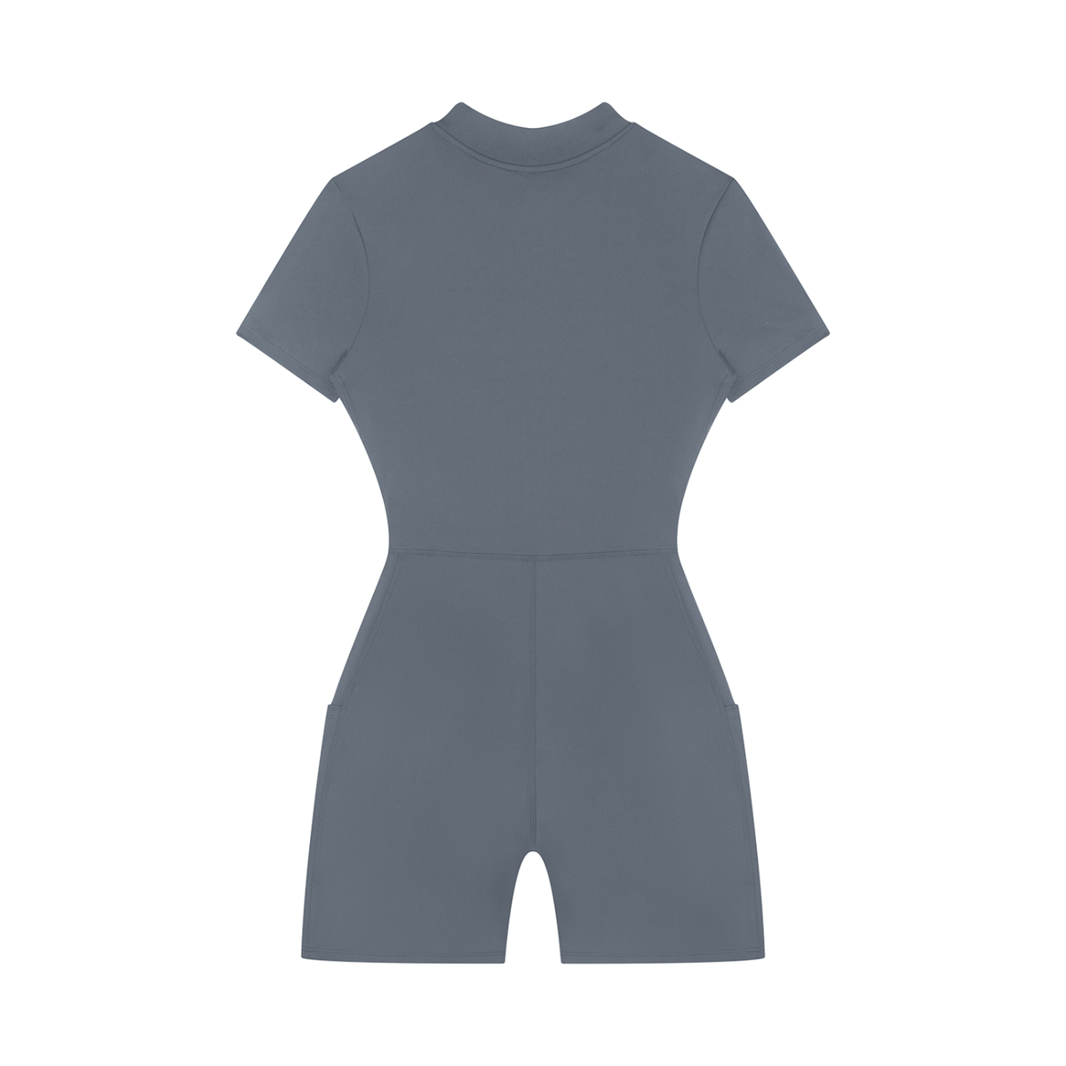 Women's Quarter Zip Short Sleeve Romper – Athletic One-Piece Activewear Jumpsuit