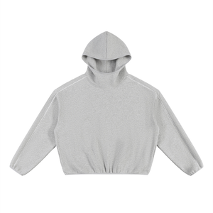 Unisex Boxy Piping Fleece Hoodie