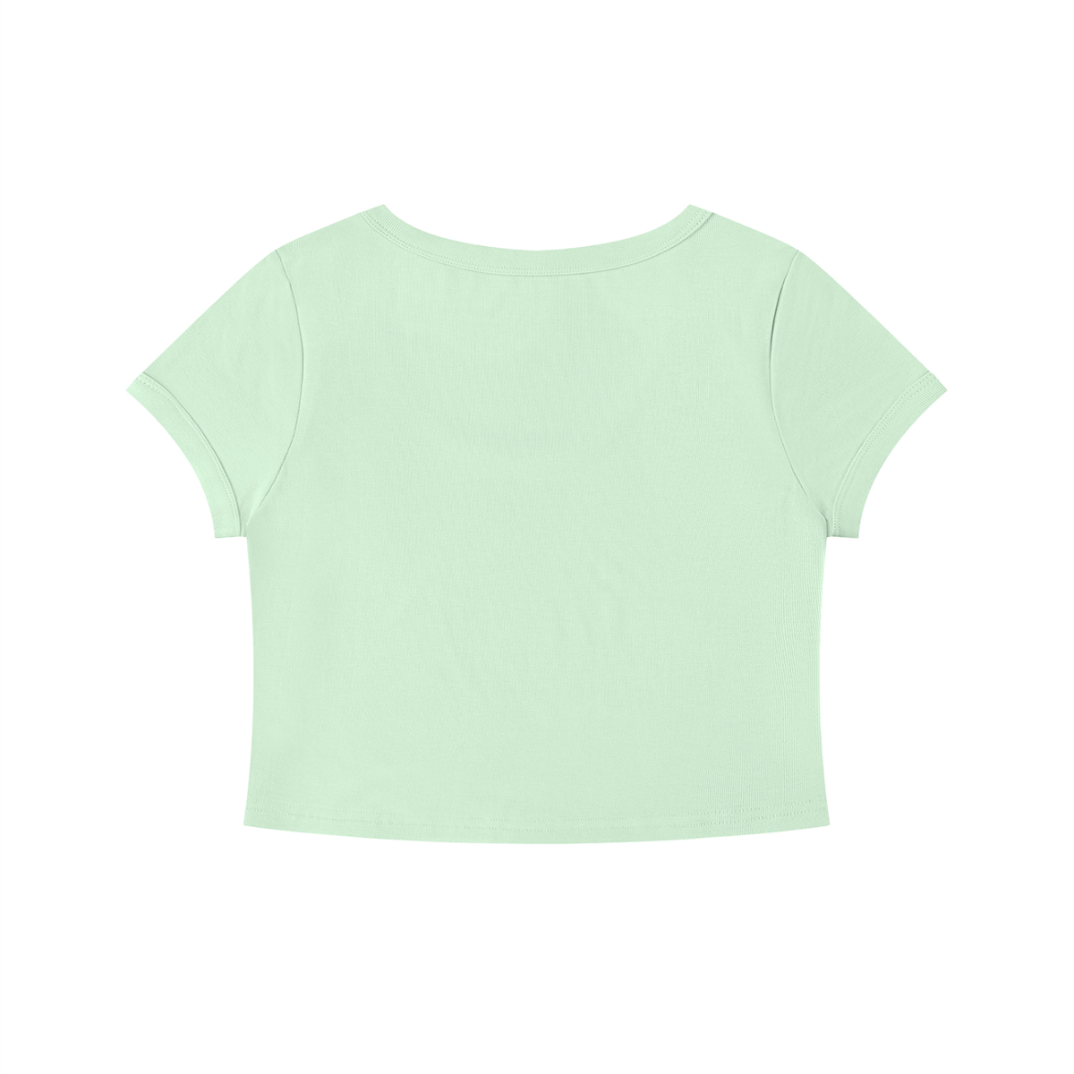 Women's Solid Color Slim Crop T-Shirt – Fitted Everyday Essential Crop Top