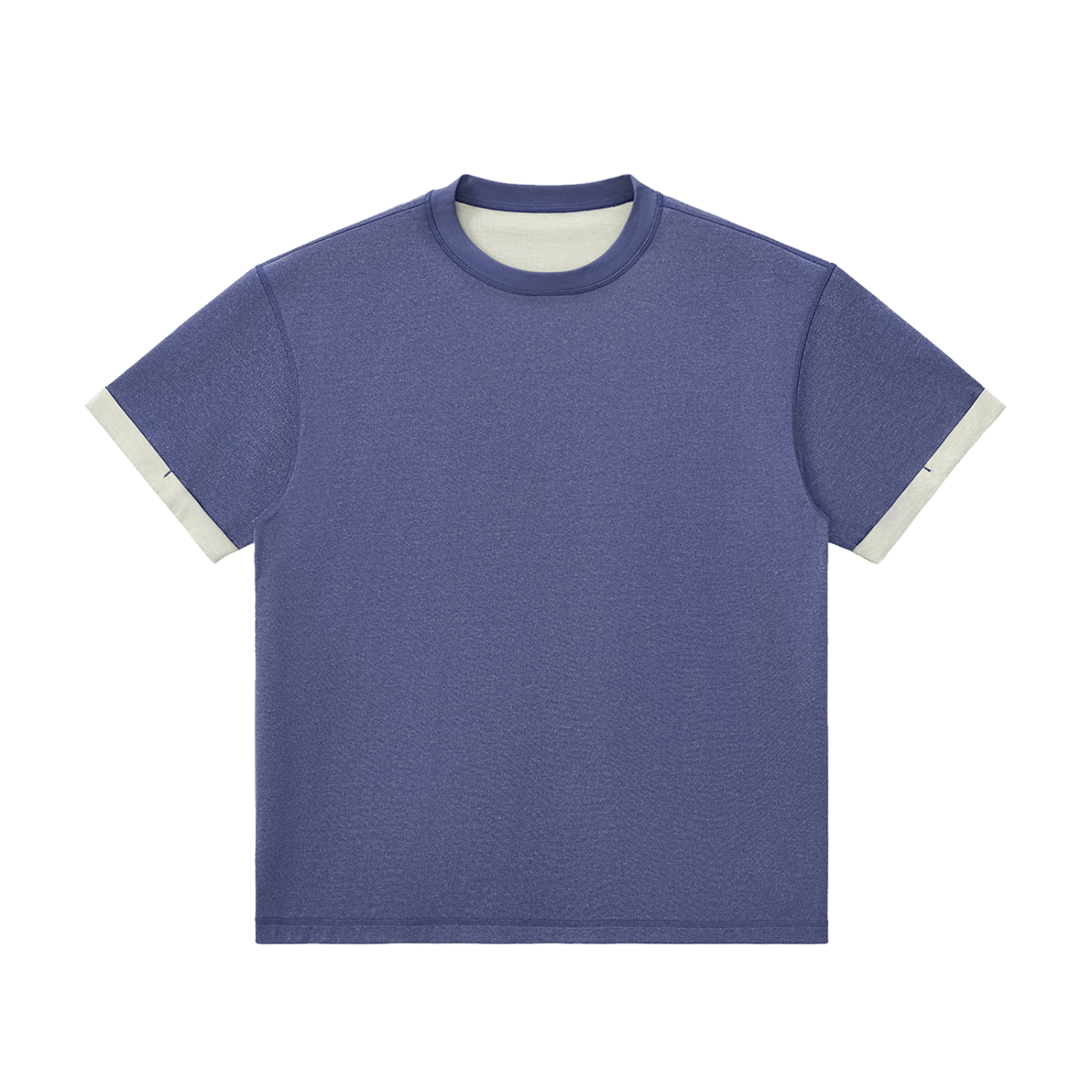 Contrast Cuff Cuffed T-Shirt