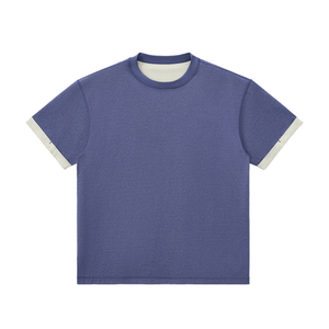 Contrast Cuff Cuffed T-Shirt