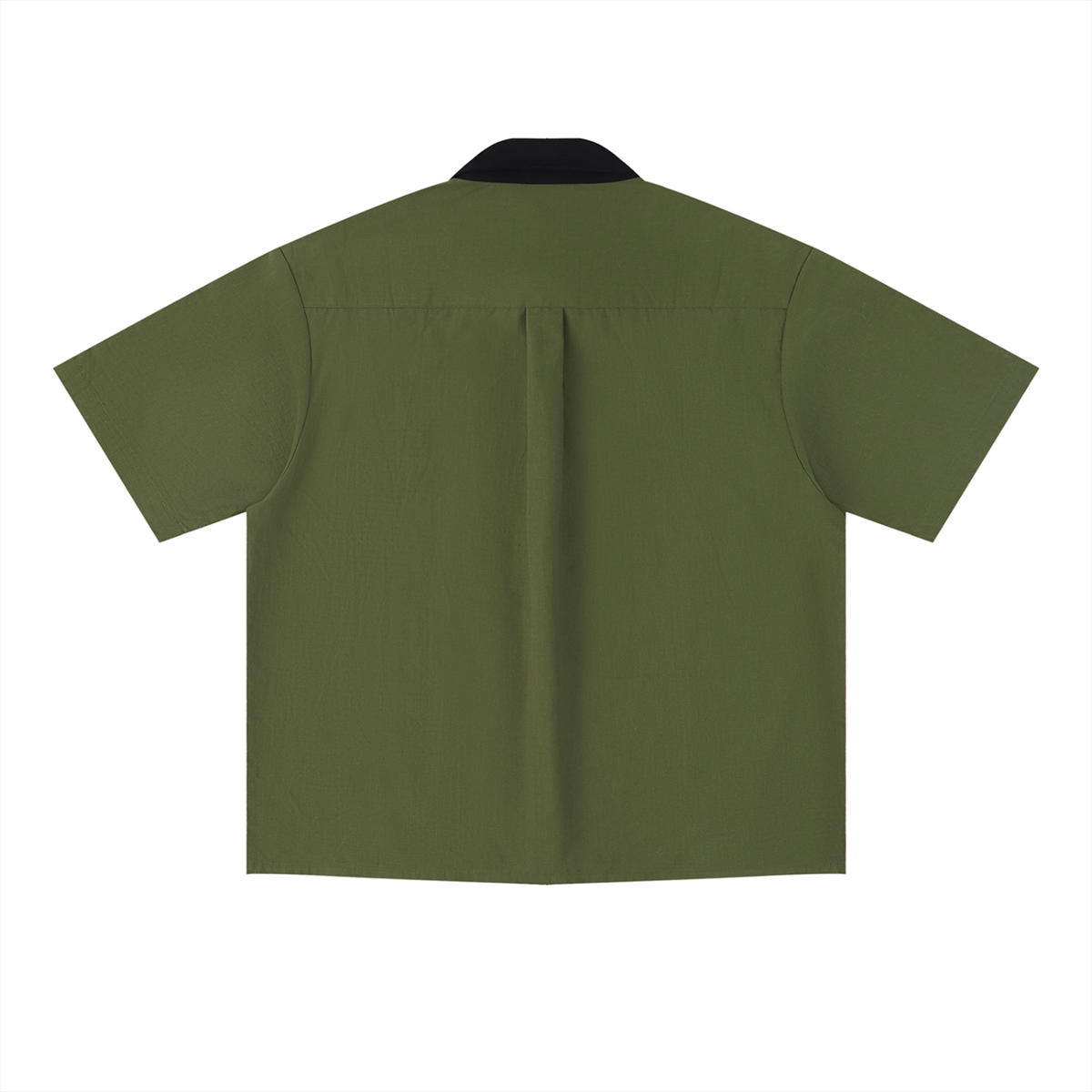 Unisex Color Block Short Sleeve Shirt – Relaxed Fit Casual Button-Up