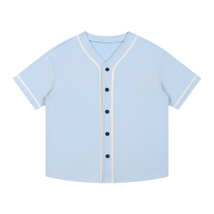 Contrast Piped Button-Up Jersey