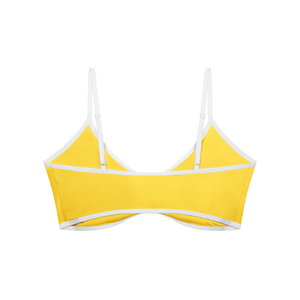Women's Color Block Ruched V-Neck Sports Bra – Medium Support Activewear Bra
