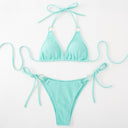 Sexy bikini set with side tie thong and bandage-style fi