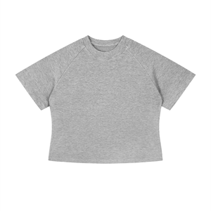 Women's Mineral Wash Crop T-Shirt – Slim Fit Vintage Streetwear Tee