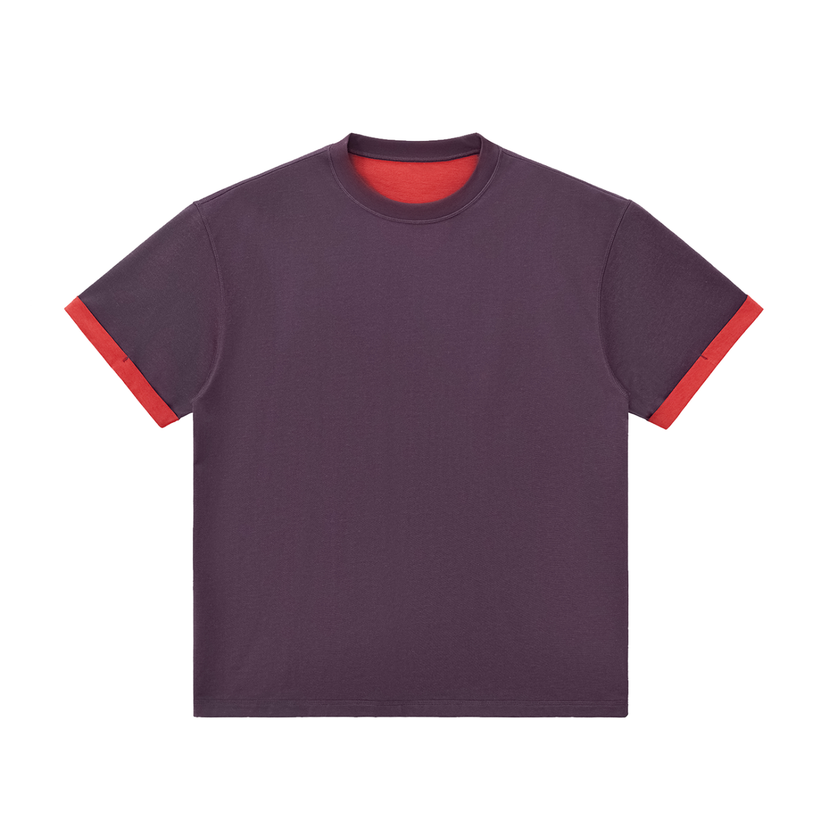 Contrast Cuff Cuffed T-Shirt