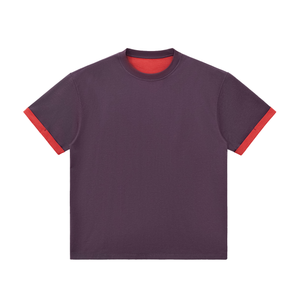 Contrast Cuff Cuffed T-Shirt