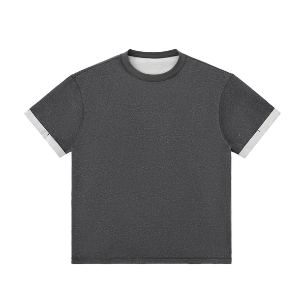 Contrast Cuff Cuffed T-Shirt