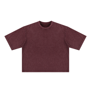 Unisex Heavyweight Mineral Wash Boxy T-Shirt – Premium Oversized Vintage Streetwear Tee