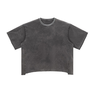 Raw Edge Snow Washed Boxy T-Shirt