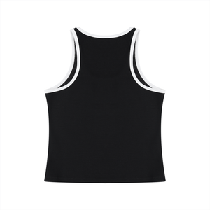 Women's Color Block Cropped Tank Top – Athletic Sleeveless Activewear Top