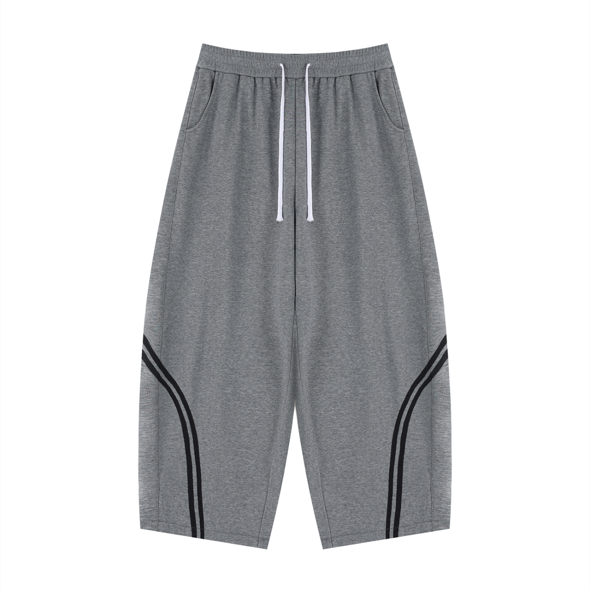 Unisex Wide Leg Piping Sweatpants – Oversized Relaxed Fit Streetwear Joggers