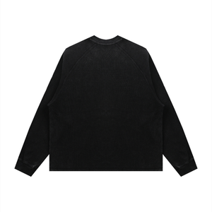 Unisex Vintage Wash Boxy Waffle T-Shirt – Oversized Textured Streetwear Tee