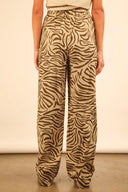 VERY J animal print linen wide leg pants for summer comfort – MYN2O