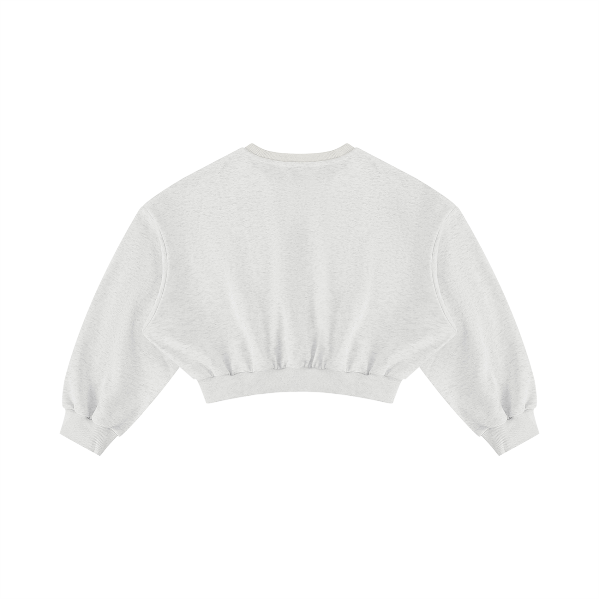 Women's Boxy Cropped Crewneck Sweatshirt – Oversized Casual Fleece Pullover