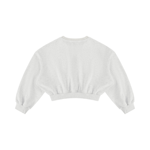 Women's Boxy Cropped Crewneck Sweatshirt – Oversized Casual Fleece Pullover
