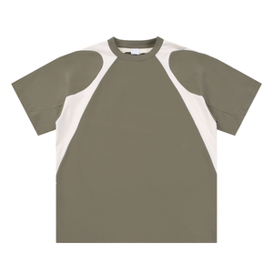 Contrast Panel Cotton T-Shirt