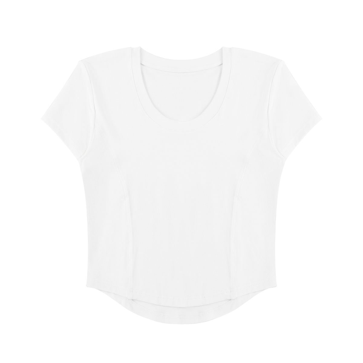 Women's Paneled Crop T-Shirt – Slim Fit Casual Streetwear Tee