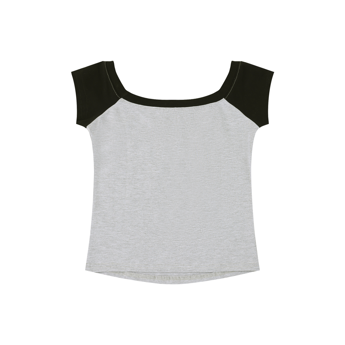 Women's Off-the-Shoulder Crop T-Shirt – Slim Fit Casual Fashion Top