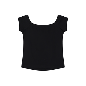 Women's Off-the-Shoulder Crop T-Shirt – Slim Fit Casual Fashion Top