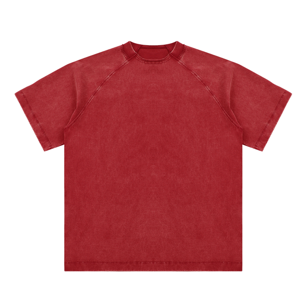 Vintage Washed Raglan Cotton T-Shirt