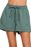 Zenana Textured Knit Jacquard Drawstring Shorts – MYN2O