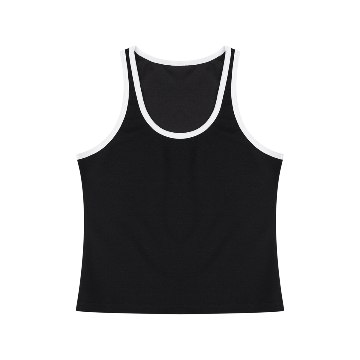 Women's Color Block Cropped Tank Top – Athletic Sleeveless Activewear Top