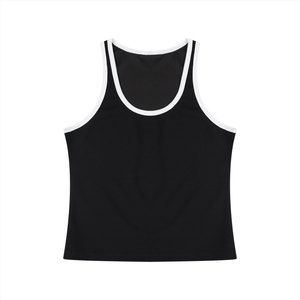 Women's Color Block Cropped Tank Top – Athletic Sleeveless Activewear Top