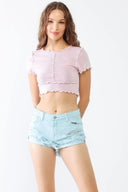 LITZ LA distressed ripped denim shorts – edgy streetwear summer style – MYN2O