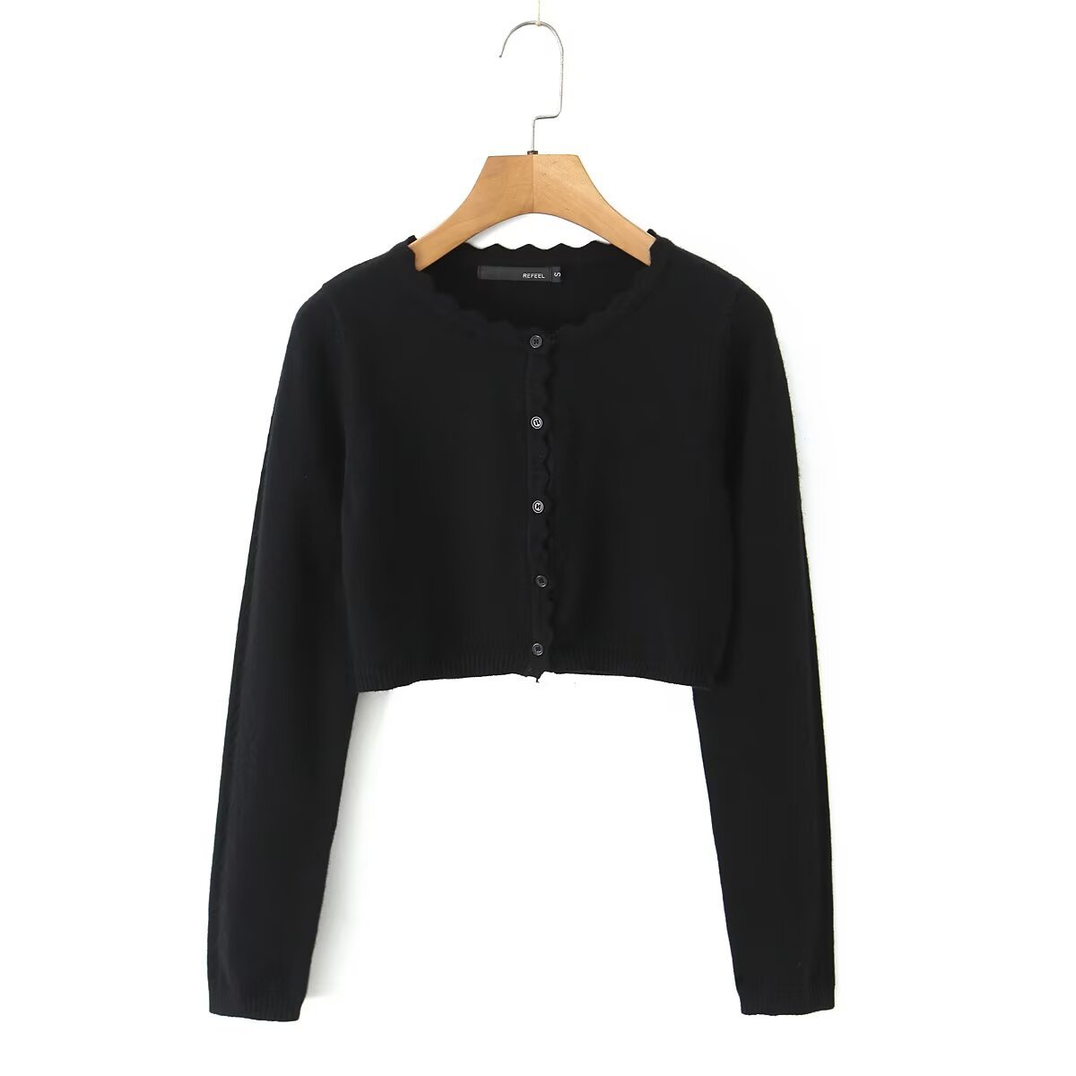 French-style Cropped Knit Cardigan Jacket For Women